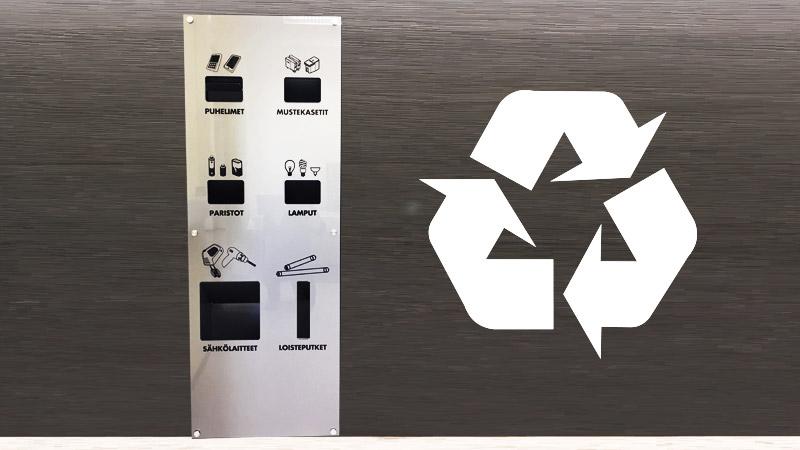 MCU-kierrätyspiste tarjoaa tyylikkään kierrätysratkaisun kompaktissa koossa
